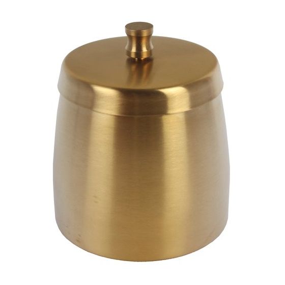 Aschenbecher Edelstahl Gold mit Deckel - 9.5cm ✓ kaufen