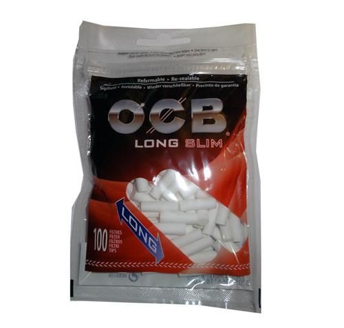 OCB Slim Filter Long (100 pc)  Kiosklino- Online kiosque et Chicha shop